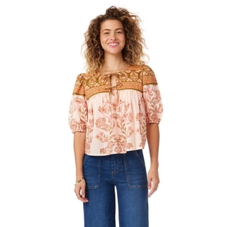 BILA Women's Tie-Neck Cotton Top