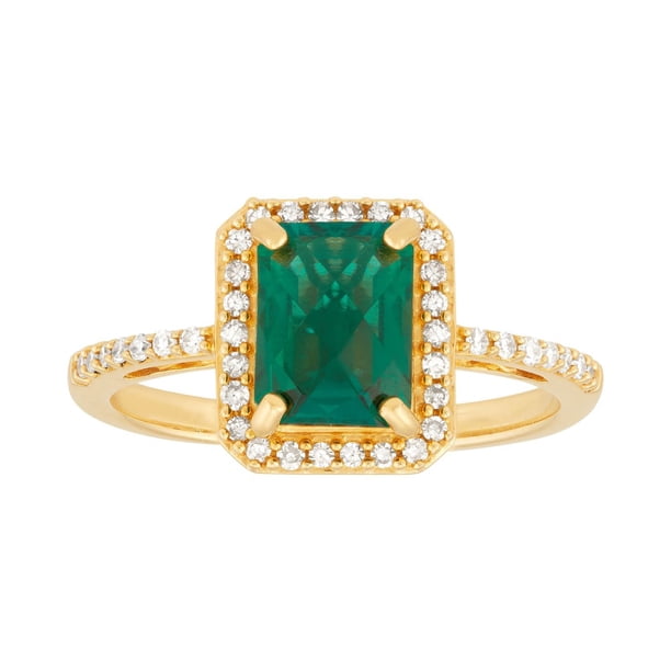 Bague Cocktail Or 14k émeraude 5.8 Carats Et Diamants 0.75 Carat - Marque NEI - Occasion