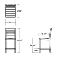 thumbnail image 8 of POLYWOOD Gulf Shores Farmhouse Trestle Counter Side Chair Set, 9pc, 8 of 9
