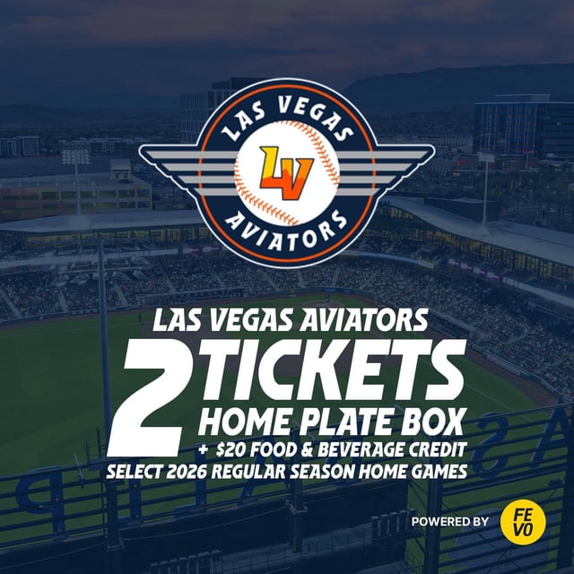 MiLB Las Vegas Aviators, Two (2) Home Plate Box Tickets + $20 F&B Credit eVoucher