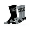 thumbnail image 1 of Las Vegas Raiders Adult 2-Pack Crew Socks, 1 of 3