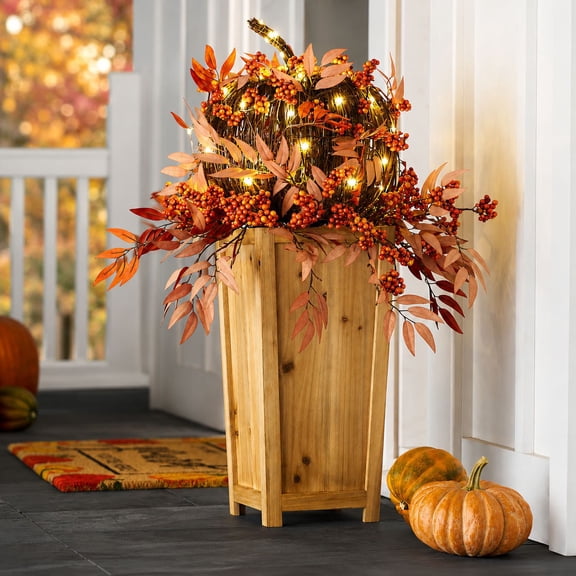 Member Mark 32" Pre-Lit Harvest Berry Topiary, Single