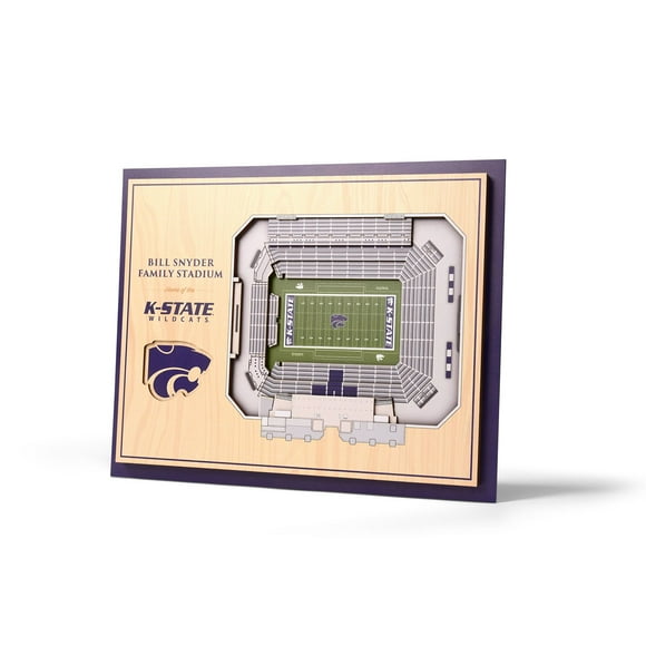 YouTheFan Kansas State Wildcats 17"x13" 3D 5 Layer Stadium View Wall Art