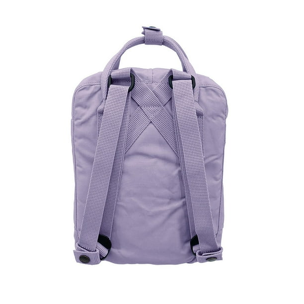 kanken backpack mini straps Fjall Raven Unisex Backpacks Size OS, Color: Pastel Lavender/Confetti Pattern reflector in logo and front/side pockets Fjallraven Backpack Kanken Mini Black