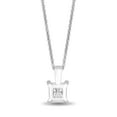 thumbnail image 3 of Princess Cut Solitaire Diamond Pendant Necklace in 18K Gold, 3 of 7