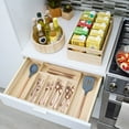 thumbnail image 6 of iDesign Renewable Paulownia Wood Collection Expandable Flatware And Cutlery Tray, 15" x 13.6"-23.5", 6 of 10