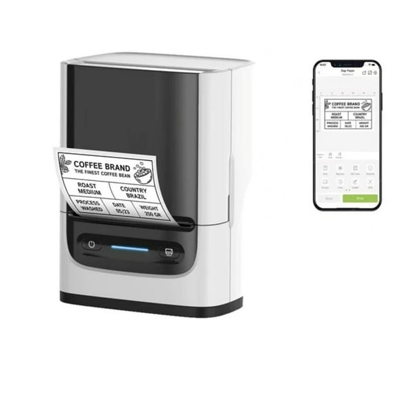 Nelko PM220 Bluetooth Label Printer with 50x30mm 100pcs Roll