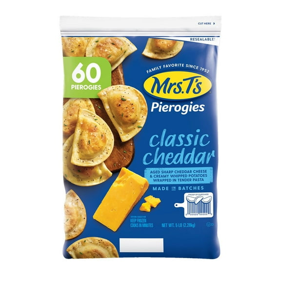 Mrs. T's Potato Cheddar Pierogies - 5 lbs.