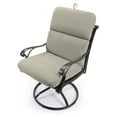 thumbnail image 3 of Sunbrella 22" x 45"  Solid Rectangular Knife Edge Outdoor Chair Cushion with Ties and Hanger Loop, 3 of 6