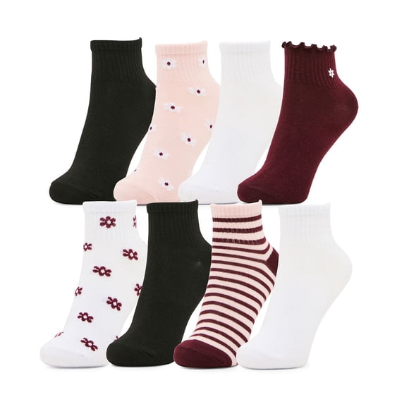 Steve Madden Women's 8-Pack Quarter Sock