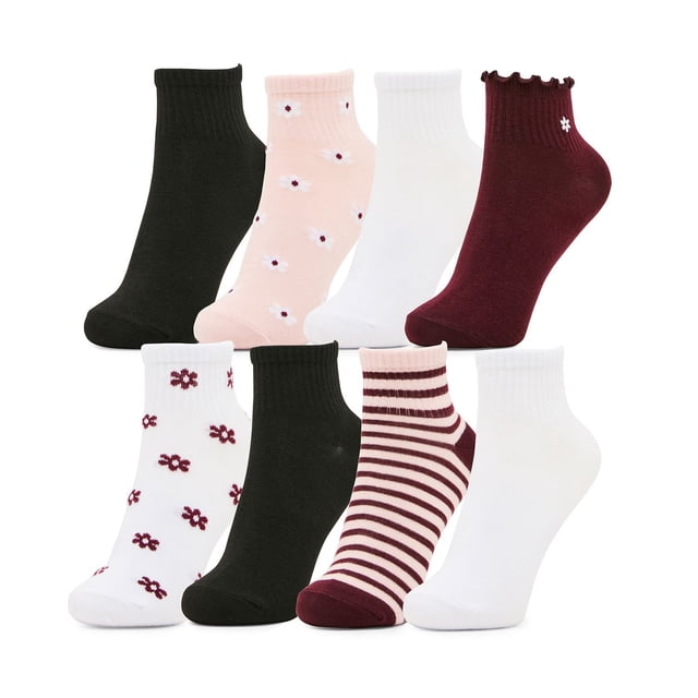 Steve Madden Women's 8-Pack Quarter Sock