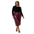 thumbnail image 5 of Edited by Hunter McGrady Women's Faux Leather Midi Skirt, 5 of 10