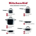 thumbnail image 5 of KitchenAid 10-Piece Hard Anodized Nonstick Cookware Pots and Pans Set, Onyx Black, 5 of 15