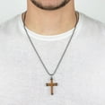 thumbnail image 5 of Men's Stainless Steel Inlay Cross Pendant 24", 5 of 5