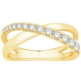 thumbnail image 1 of 0.50 CT. T.W. Round Cut Criss Cross Diamond Ring in 14K Gold, 1 of 6