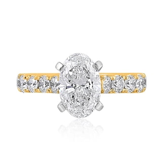 Lab Created Oval Cut Diamond Ring