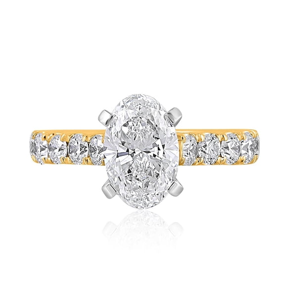 Lab Created Oval Cut Diamond Ring