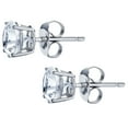 thumbnail image 3 of Round Cut Lab Created White Sapphire Pendant Necklace & Stud Earrings Set, 3 of 6