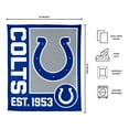 thumbnail image 3 of Logo Brands Indianapolis Colts 60"x70" Super Plush Blanket, 3 of 6