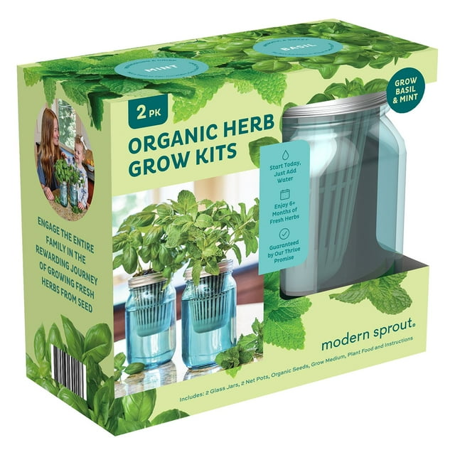 Modern Sprout's Organic Herb Garden Grow Kit, 2pk