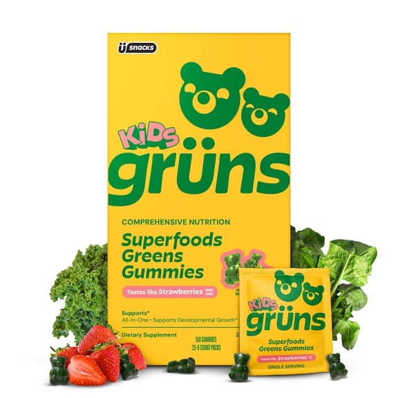 Gruns Kids Organic Superfood Greens Multivitamin Gummies, 25 ct.