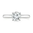 thumbnail image 5 of Lab Created Diamond Round Cut Solitaire Ring In 18K Gold, 5 of 7