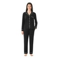 thumbnail image 1 of DreamMark Women's 2-Piece Notch Collar Pajama Set, 1 of 11