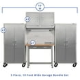 thumbnail image 2 of Seville Classics UltraHD 5-Piece Steel Garage Cabinet Storage Set With Pegboard Workbench, 10' Wide, 2 of 14