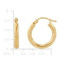 thumbnail image 3 of High Polish Round Tube Hoop Earrings in 14K Gold, 3 of 5
