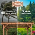 thumbnail image 5 of Backyard Discovery Beaumont Cedar Pergola with Trellis Roof and PowerPort, Choose Size, 5 of 10