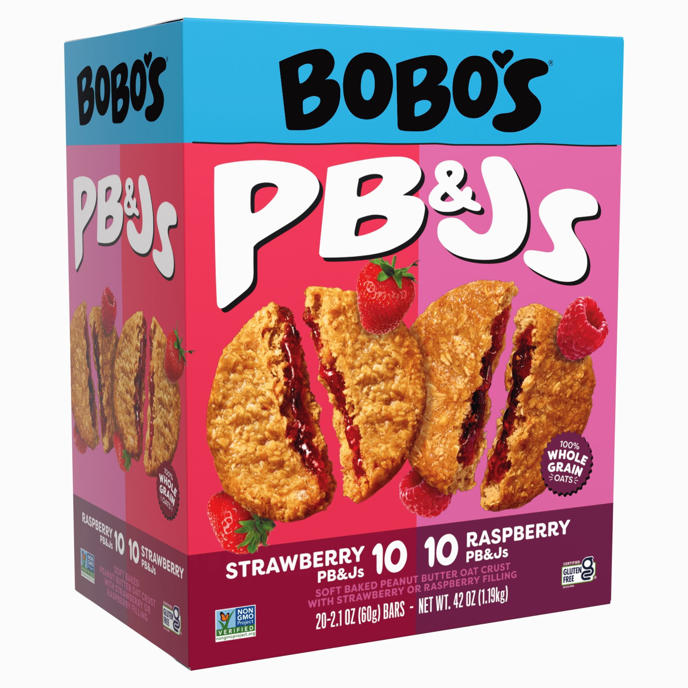 Bobo's PBJs Oat Bars, Variety Pack, 20 ct.