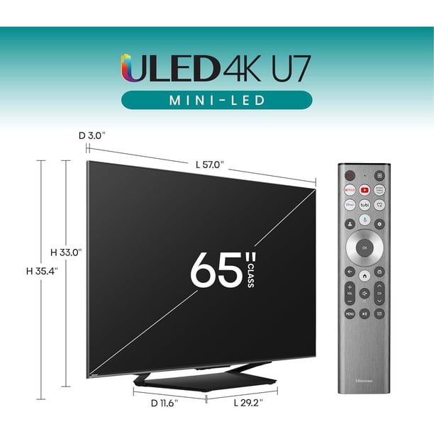 Hisense 65 Inch Class U75 Series ULED Mini-LED Google Smart TV