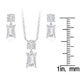 thumbnail image 4 of Lab White Sapphire Pendant and Earring Set in Sterling Silver, 4 of 8