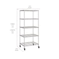 thumbnail image 2 of Seville Classics UltraDurable NSF-Certified Steel Tote Shelving, 25" W x 33" D 4 Tier and 5 Tier Options, 2 of 15