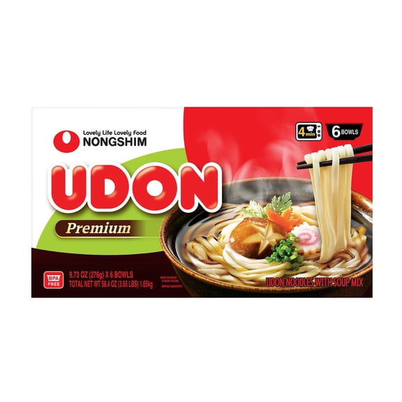 Nongshim Premium Udon Noodle Soup, 9.73 oz., 6 pk.