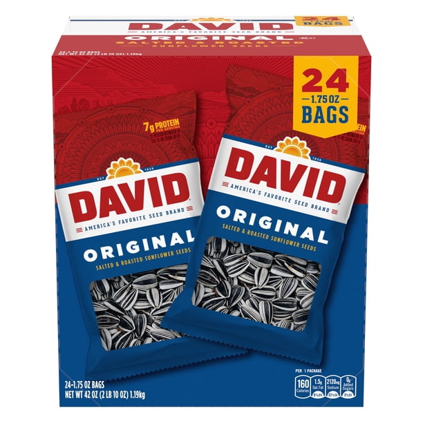 David Sunflower Seeds Original, 1.75 oz, 24 Count