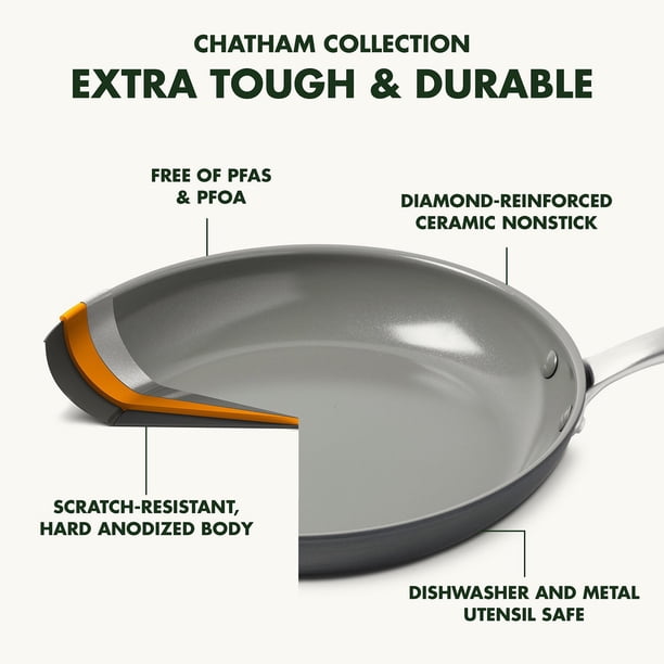 GreenPan Chatham Hard Anodized Ceramic Nonstick Fry Pan Set, 8