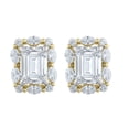 thumbnail image 2 of 2.46 CT.T.W. Emerald, Round, and Marquise Lab Created Diamond Earrings in 14K Gold, 2 of 7