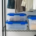 thumbnail image 7 of IRIS USA WeatherPro, 16 Quart Clear Plastic Storage Box with Protective Gasket Lid, 11.81" W x 17.43" L x 6.69" H, 6 Piece Set, 7 of 9