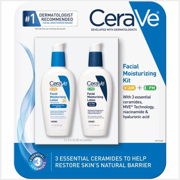 CeraVe AM/PM Facial Moisturizing Lotion Multipack, 3 oz., 2 pk.