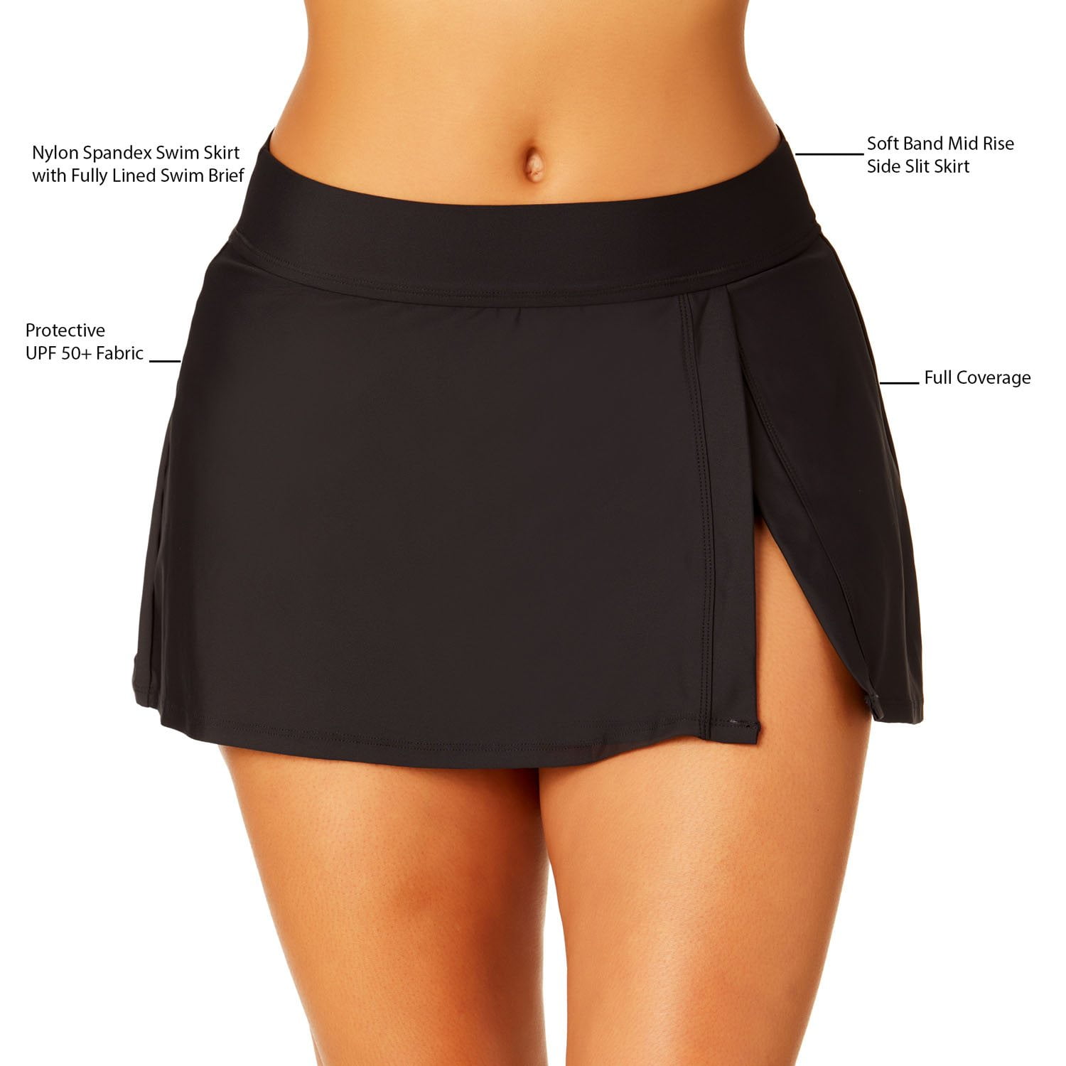 Anne Cole Ladies Side Slit Skirt Swim Bottom - Samsclub.com