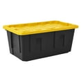 thumbnail interactive-video image 1 of Member's Mark 40 Gallon Heavy-Duty Black and Yellow Storage Tote,  22.0" D x  38.2" W x 16.4" H, 1 pack or 2 pack, 1 of 8
