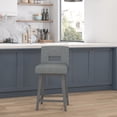 thumbnail image 1 of HH2 Home Upholstered Key Back Wood Adjustable Height Swivel Bar Stool, 1 of 19