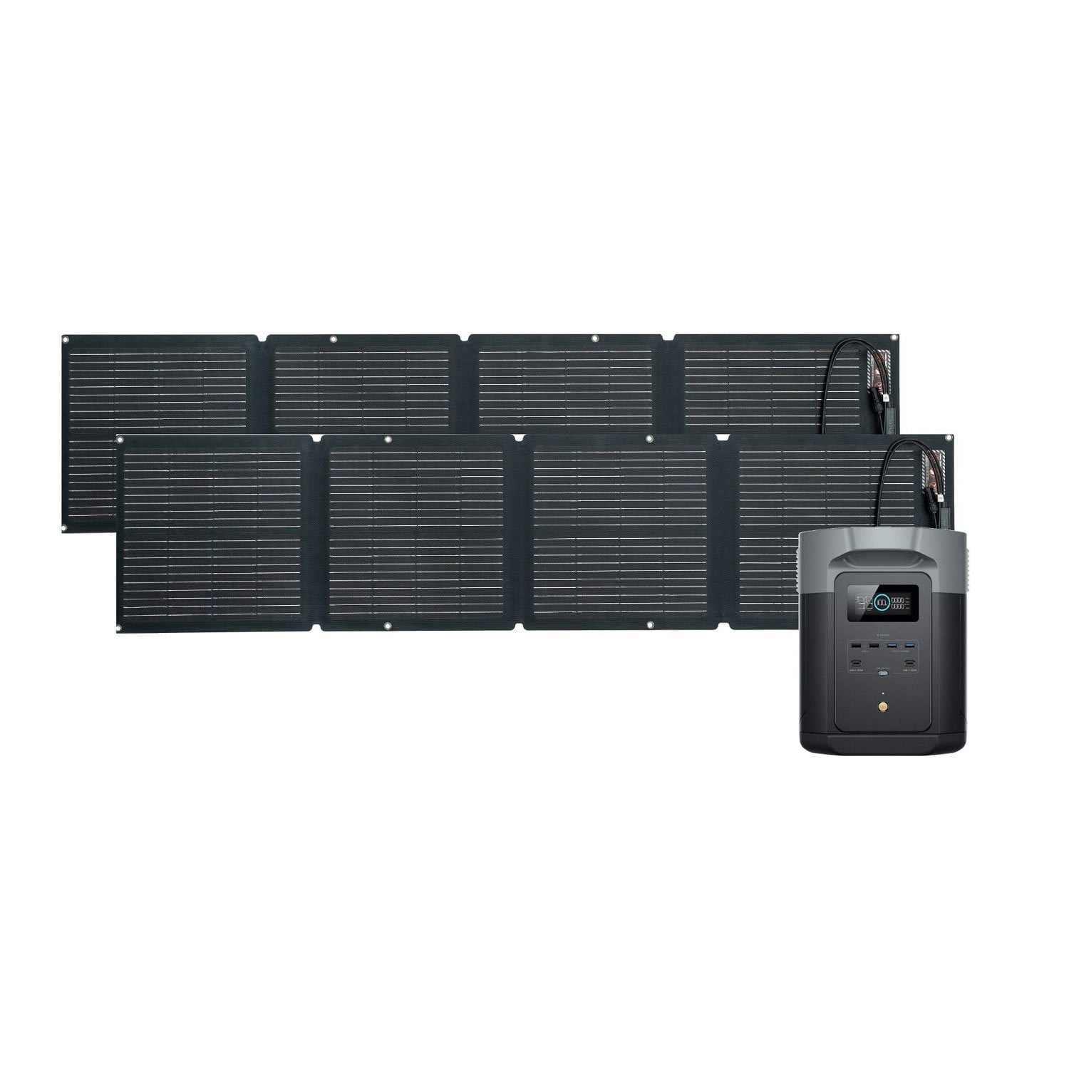 EF EcoFlow 3400-Watt EcoFlow DELTA 2 Max Portable Power Station + 2-Piece 110W Solar Panel
