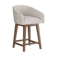 thumbnail image 11 of HH2 Home Upholstered Barrel Back Wood Adjustable Height Swivel Bar Stool, 11 of 19