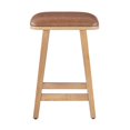 thumbnail image 4 of Bower Home Upholstered Wood Saddle Counter or Bar Stool, 2-Pack, 4 of 9