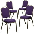 thumbnail image 3 of Flash Furniture Hercules Series Crown Back Fabric Banquet Chair, Purple (Select Quantity), 3 of 14