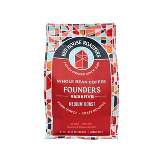 Red House Roasters Founders Reserve Specialty Medium Roast Whole Bean Coffee, 27 oz.