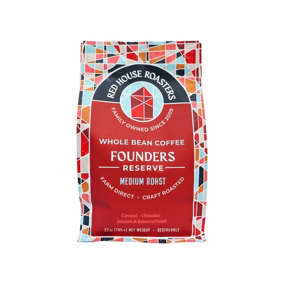 Red House Roasters Founders Reserve Medium Roast Whole Bean Coffee, 27 oz.