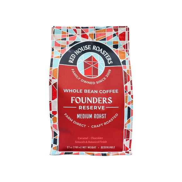 Red House Roasters Founders Reserve Medium Roast Whole Bean Coffee, 27 oz.